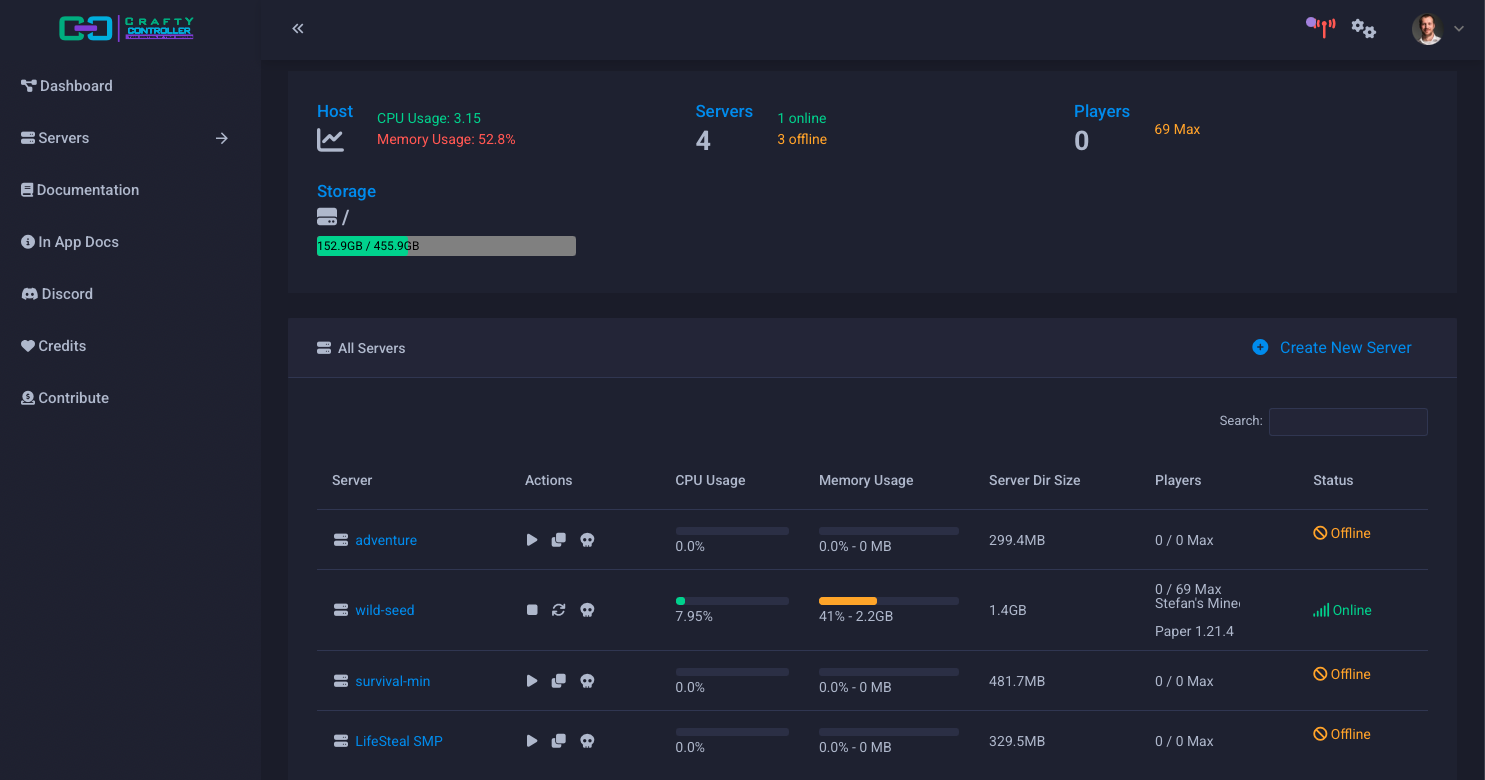 Interfața Crafty Controller